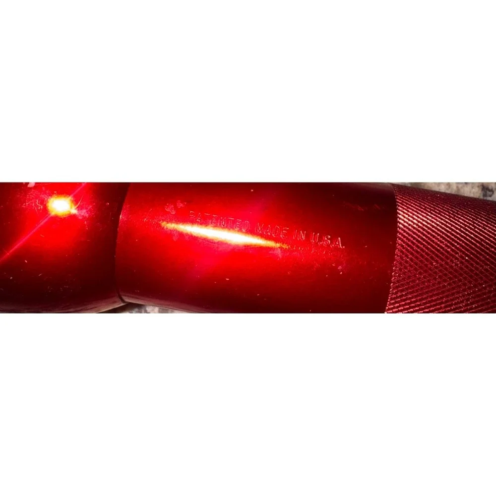 Vintage Maglite D Cell Flashlight Red Anodized Made in USA 12.5 inch WORKS